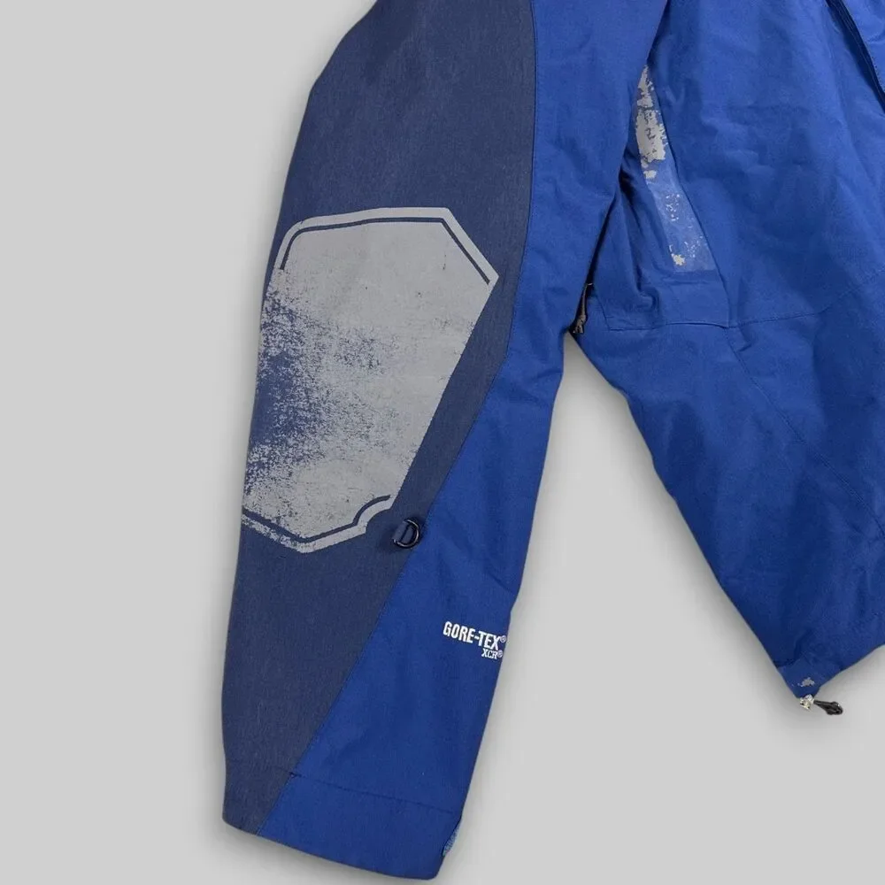 Vintage North Face Mens Summit Series Gore-Tex Jacket Blue Hooded Shell Size Lrg